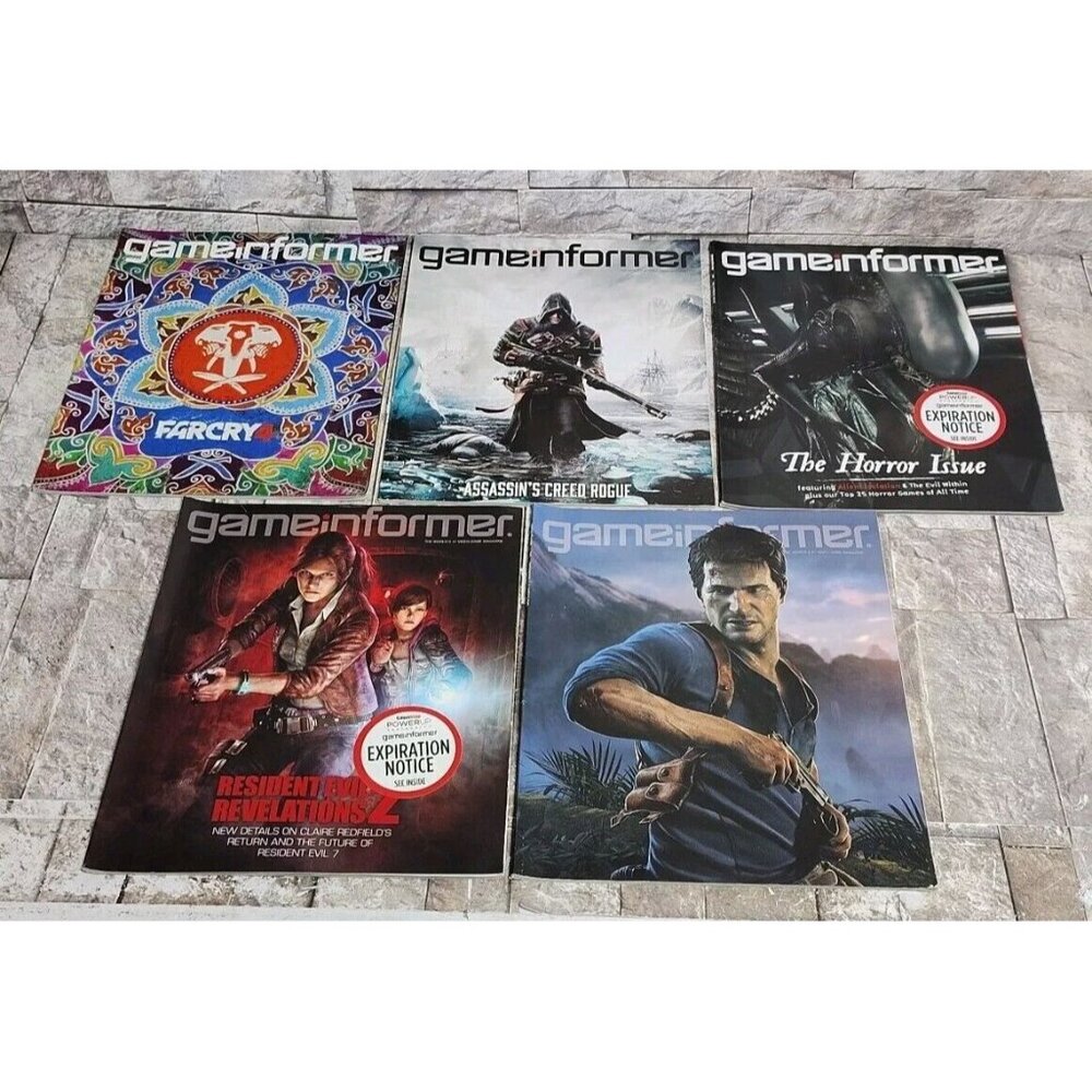 Lot Of 5 Game Informer Magazine Issues 255,257,258,259,262